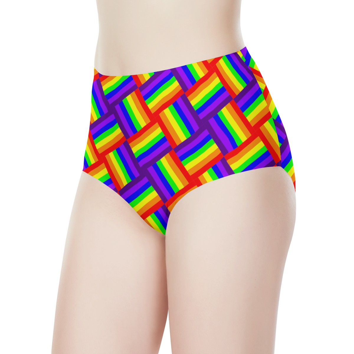 Rainbow Weave Women's High Waisted Briefs