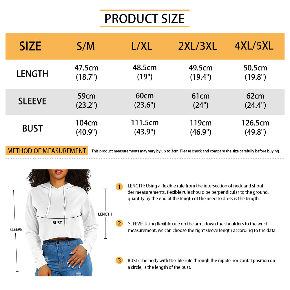 Women's midriff-baring sweatshirt - Red Tropical Passion