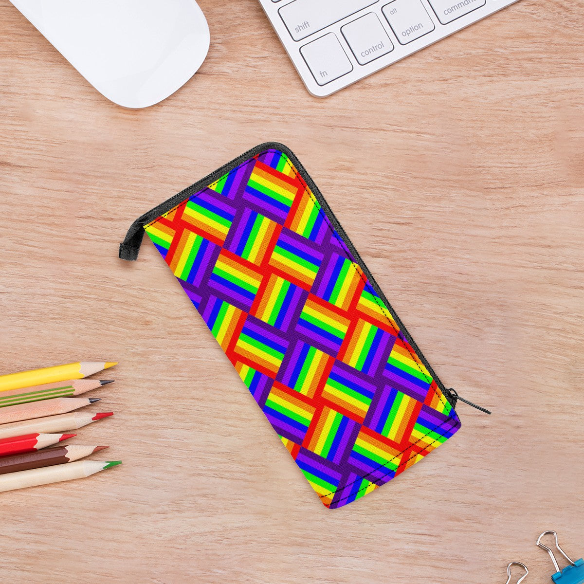 Rainbow Weave Pencil Case
