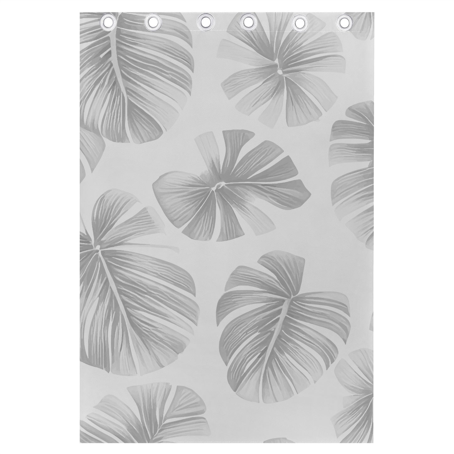 White Monstera Curtains - Long