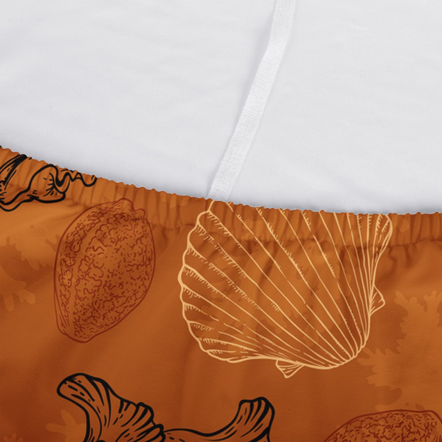 Sea Shell Ocean Design in Orange Sofa Protector Cover L Size