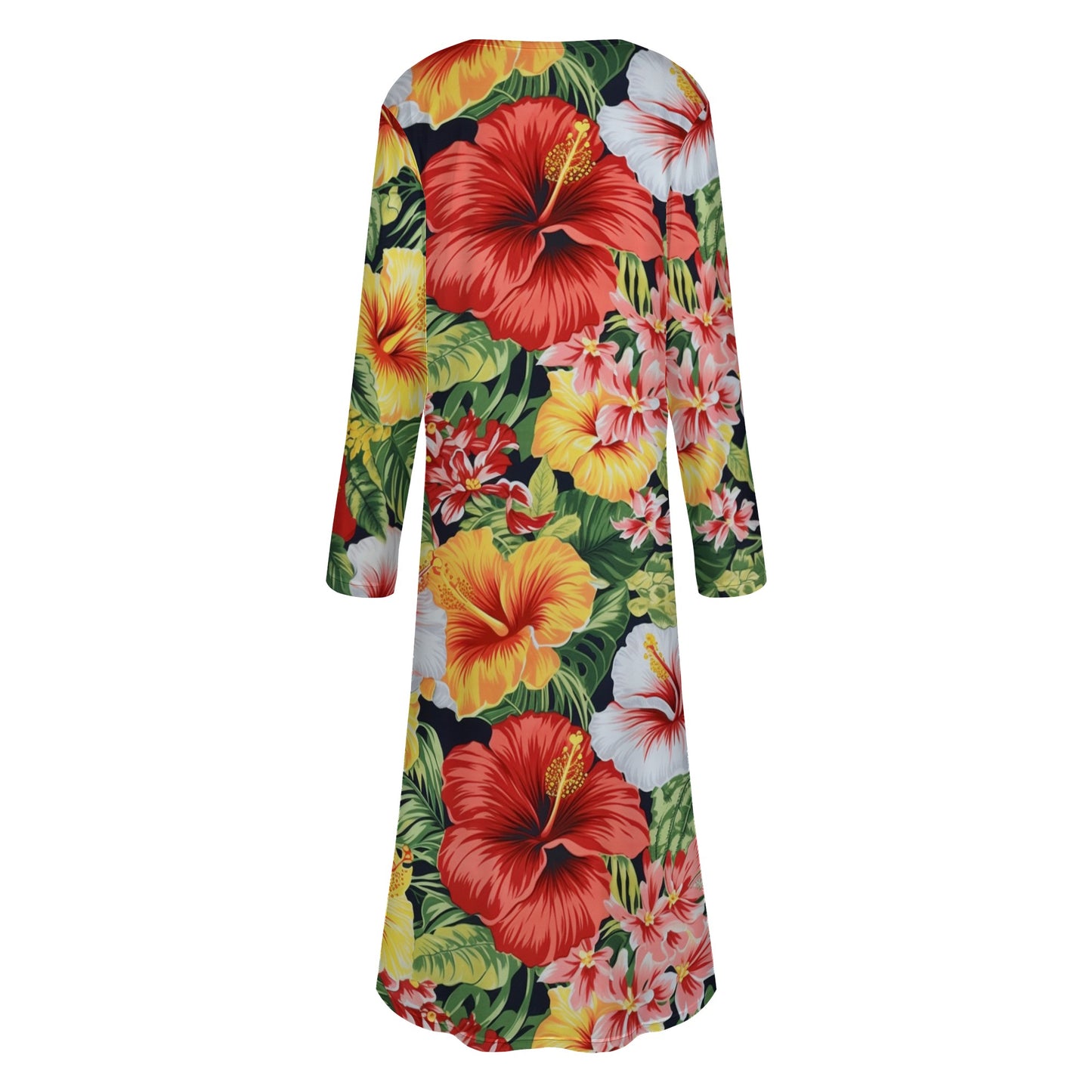 Hibiscus Women's Casual Long Open Front Cardigan