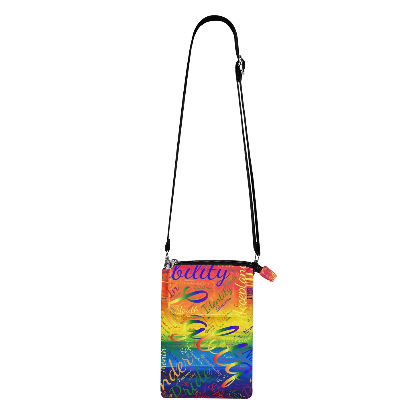 LGBTQ Word Cloud Cloth Crossbody Bag