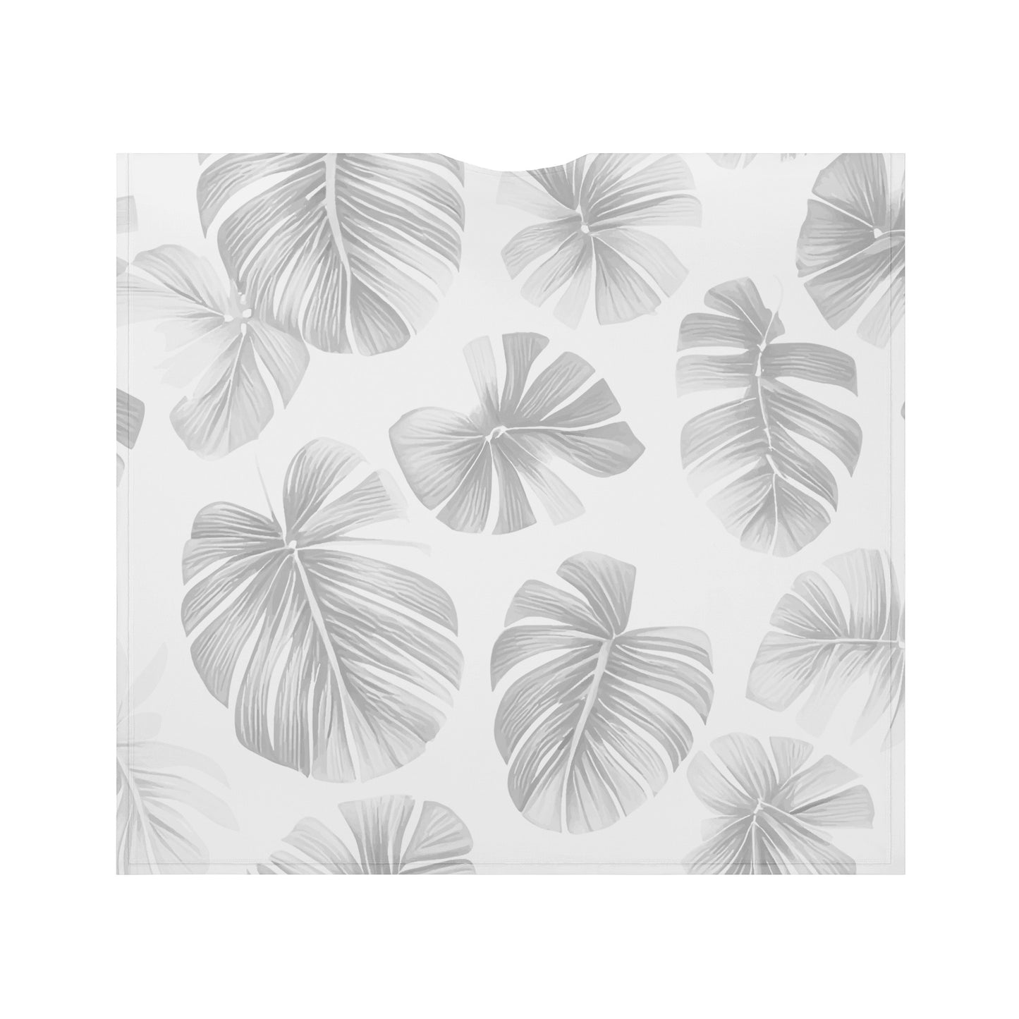 White Monstera Women Oversize Shirt Dress