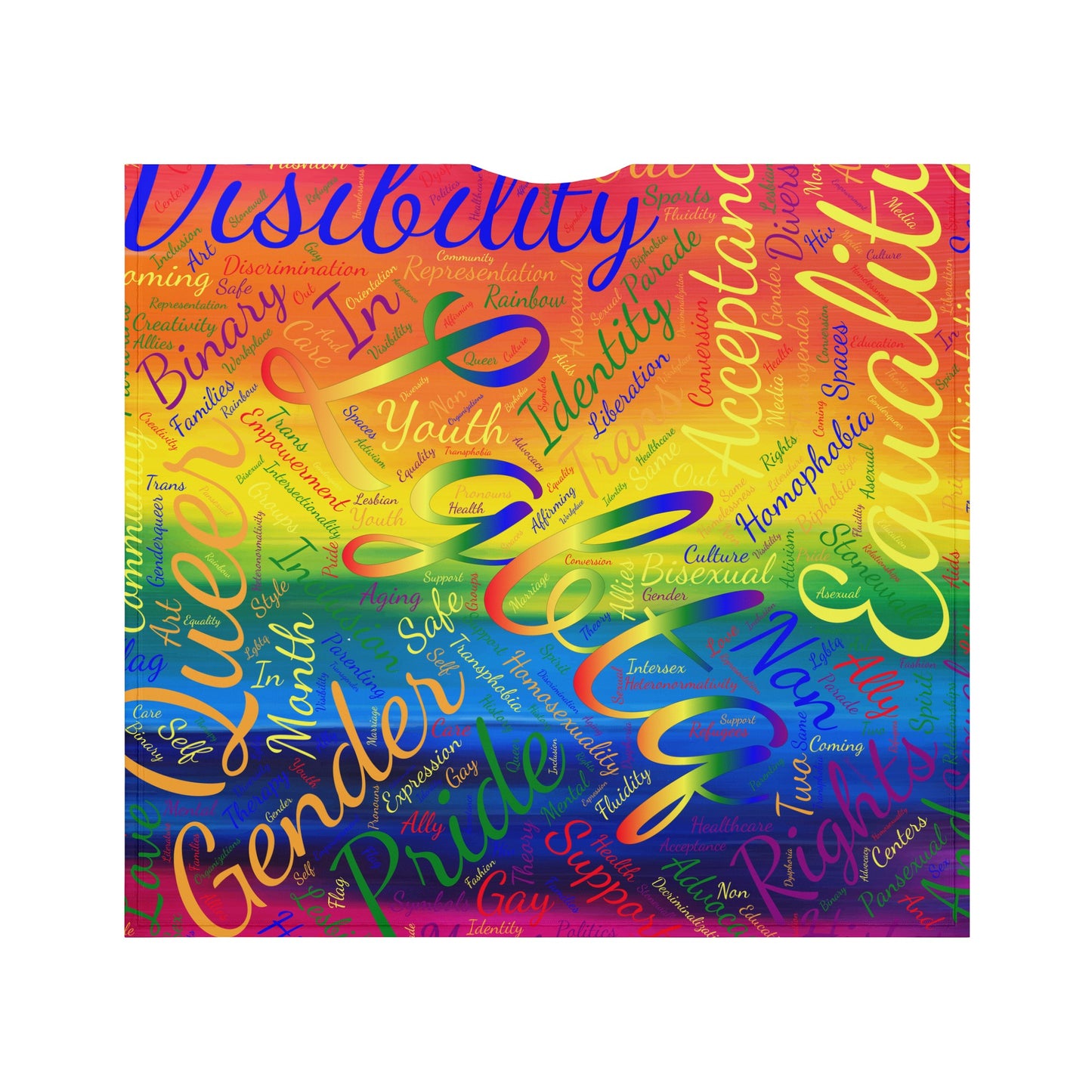 LGBTQ Word Cloud Women Oversize Shirt Dress