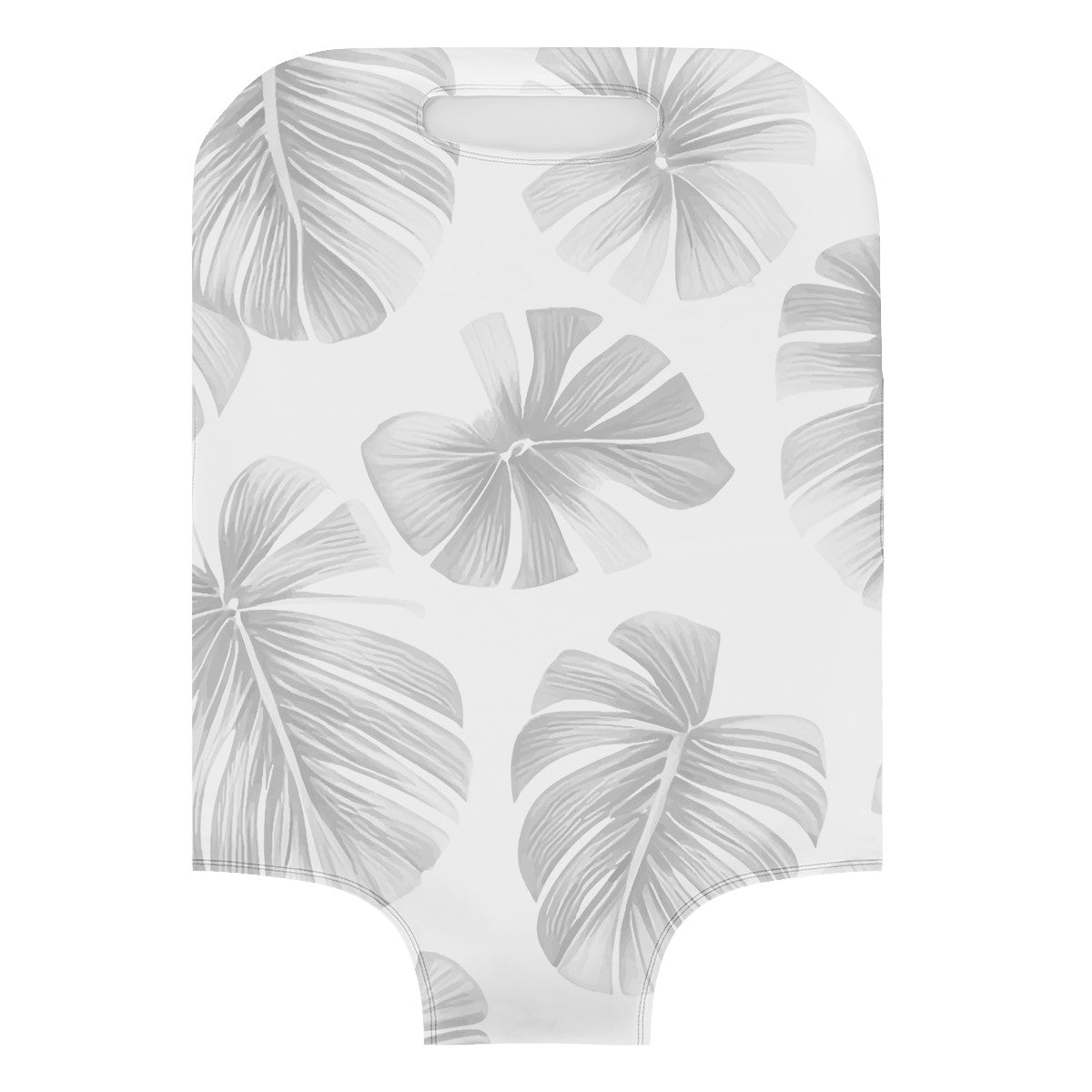 White Monstera Luggage Cover