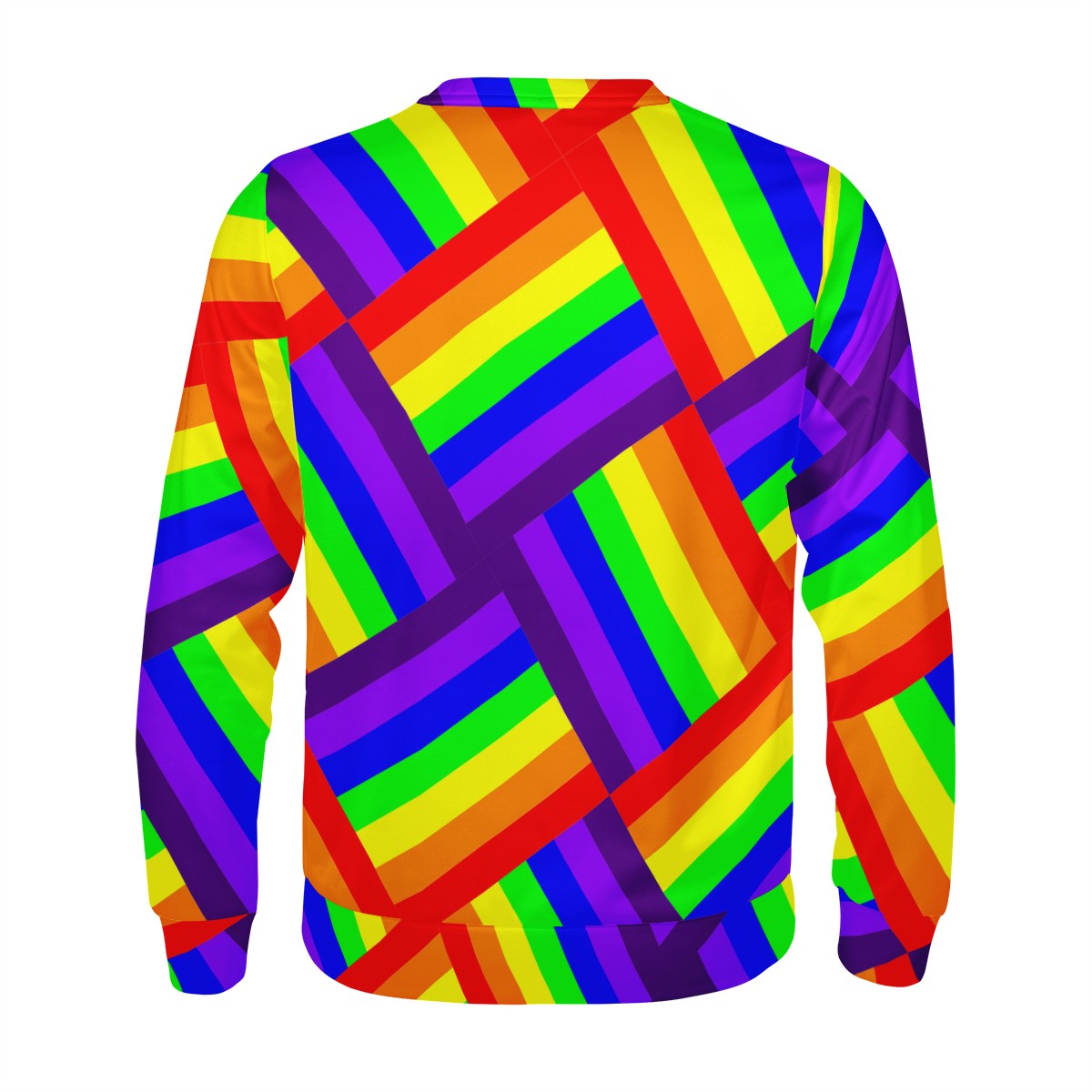 Rainbow Weave Men's All Over Print Sweater