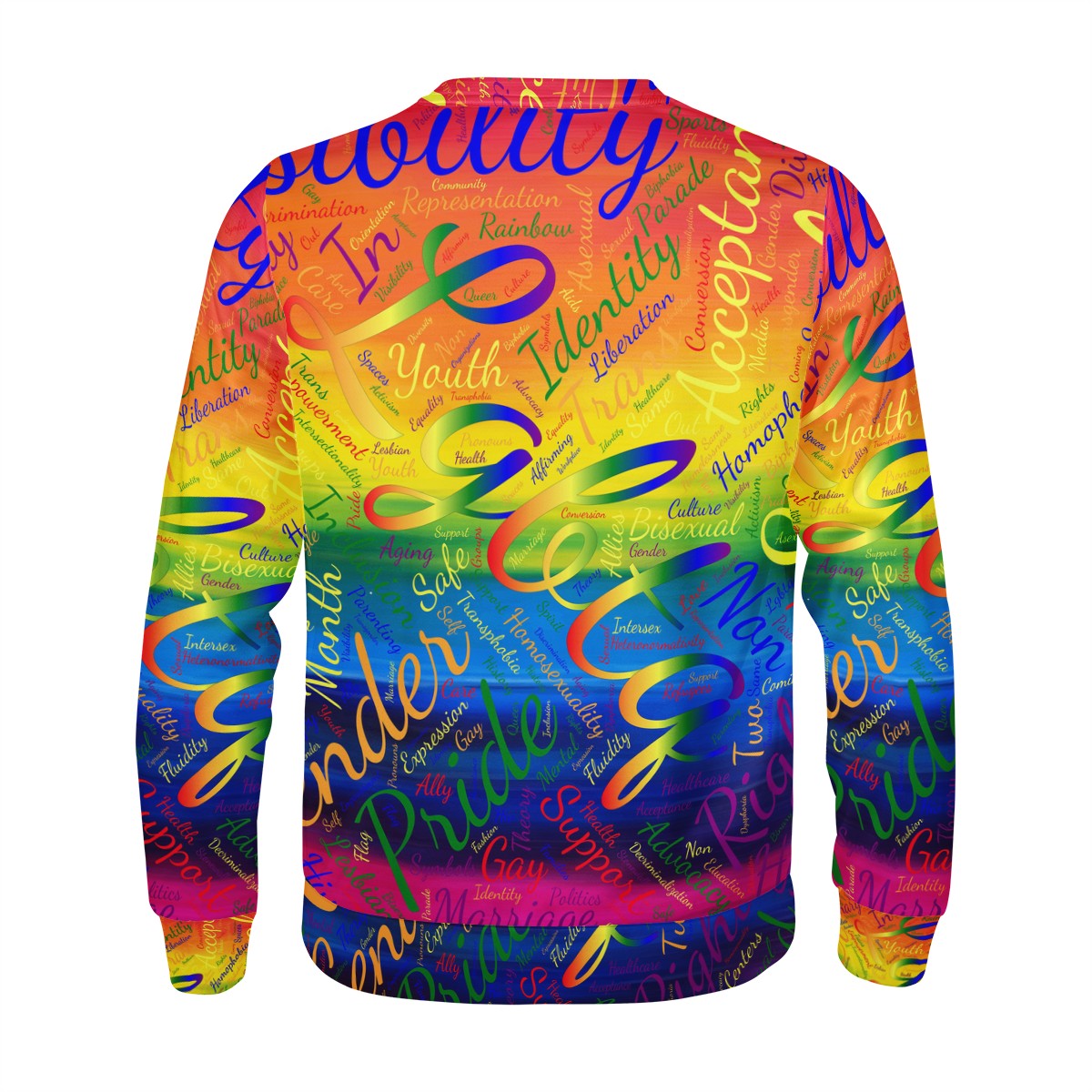 LGBTQ Word Cloud Women's All Over Print Sweater