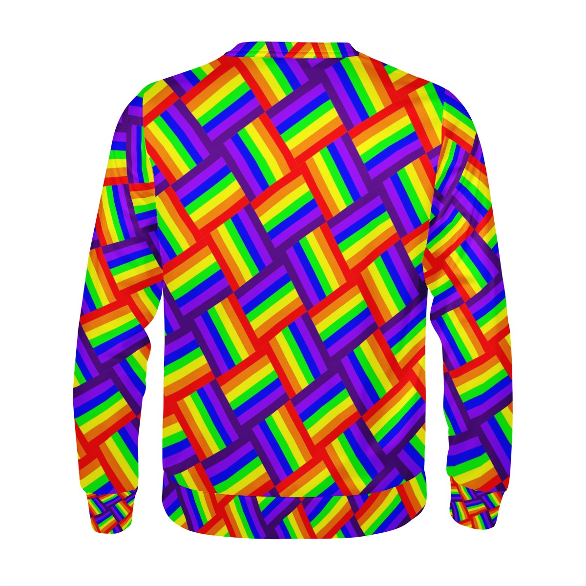Rainbow Weave Women's All Over Print Sweater
