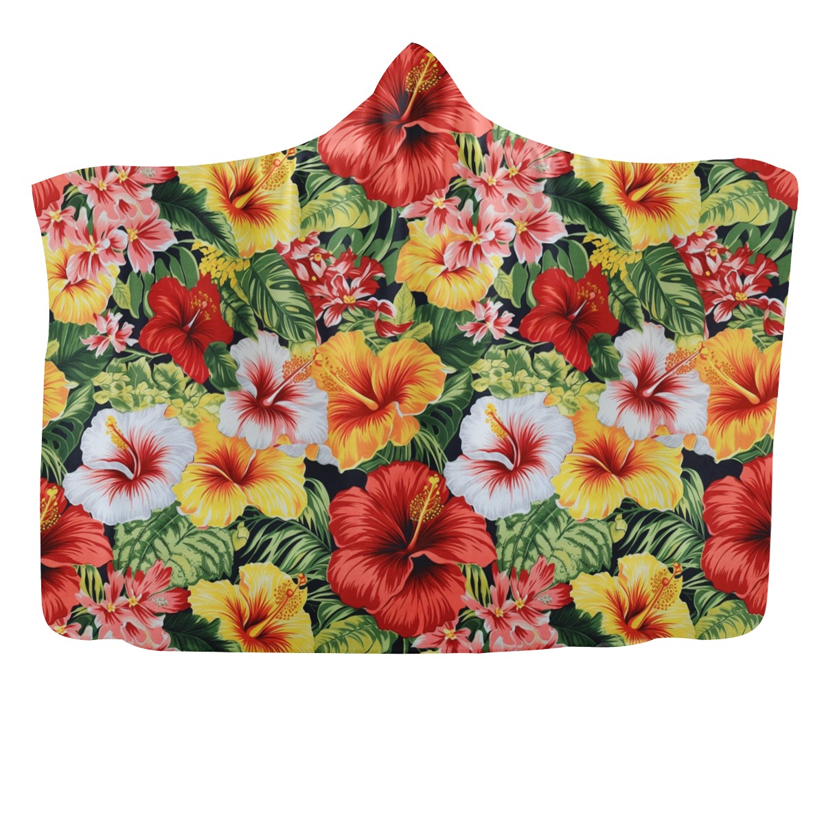 Hibiscus Hooded Blanket
