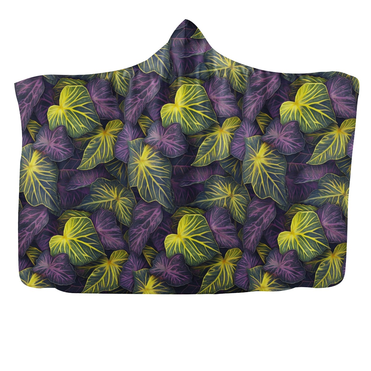 Luxtrini Iridescent Syngonium: Purple and Yellow Hooded Blanket