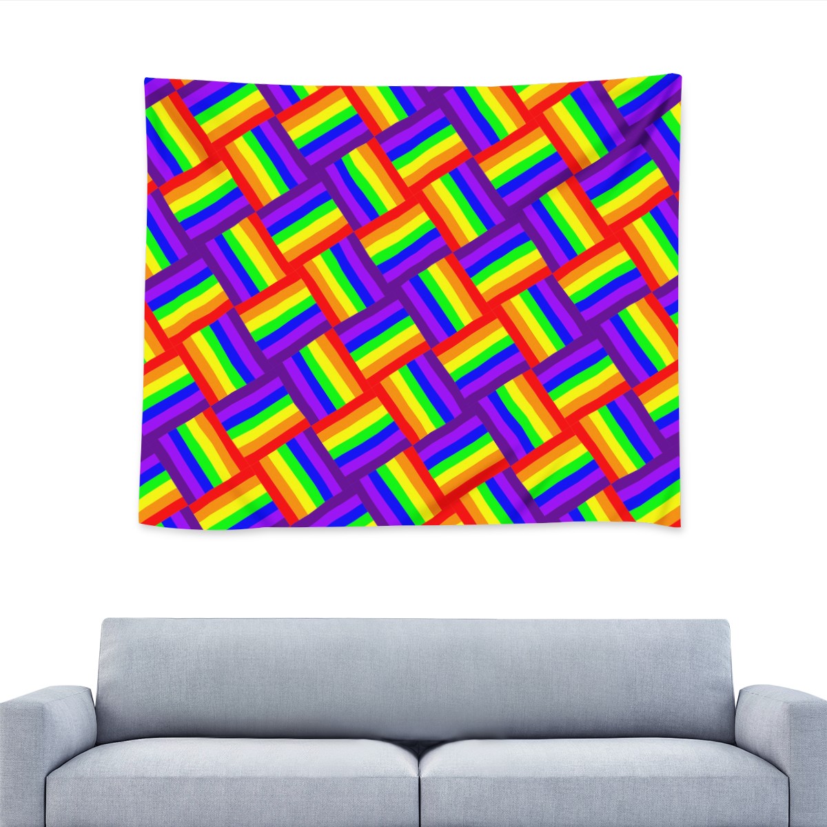 Rainbow Weave Wall Tapestry