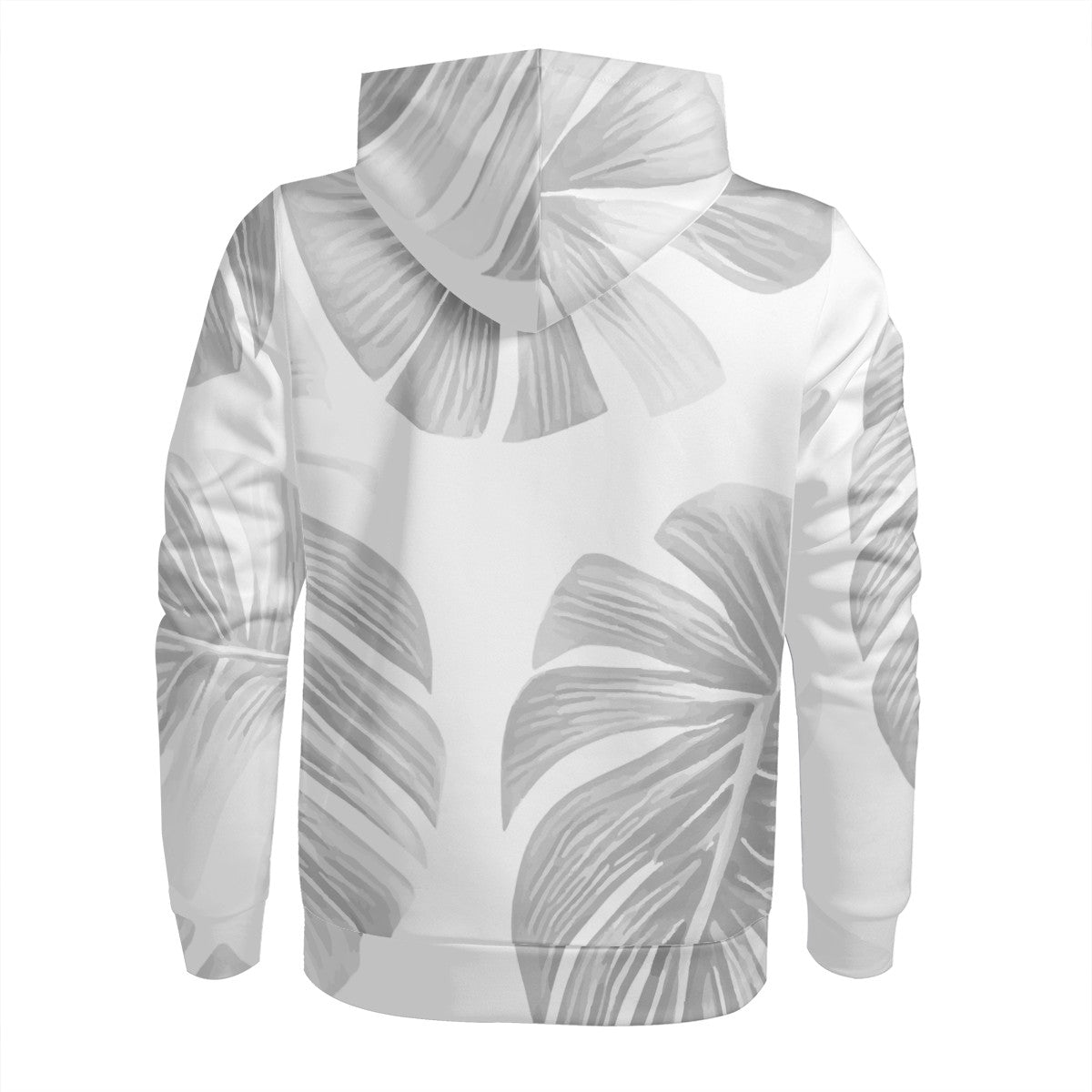 White Monstera Men's All Over Print Hoodie