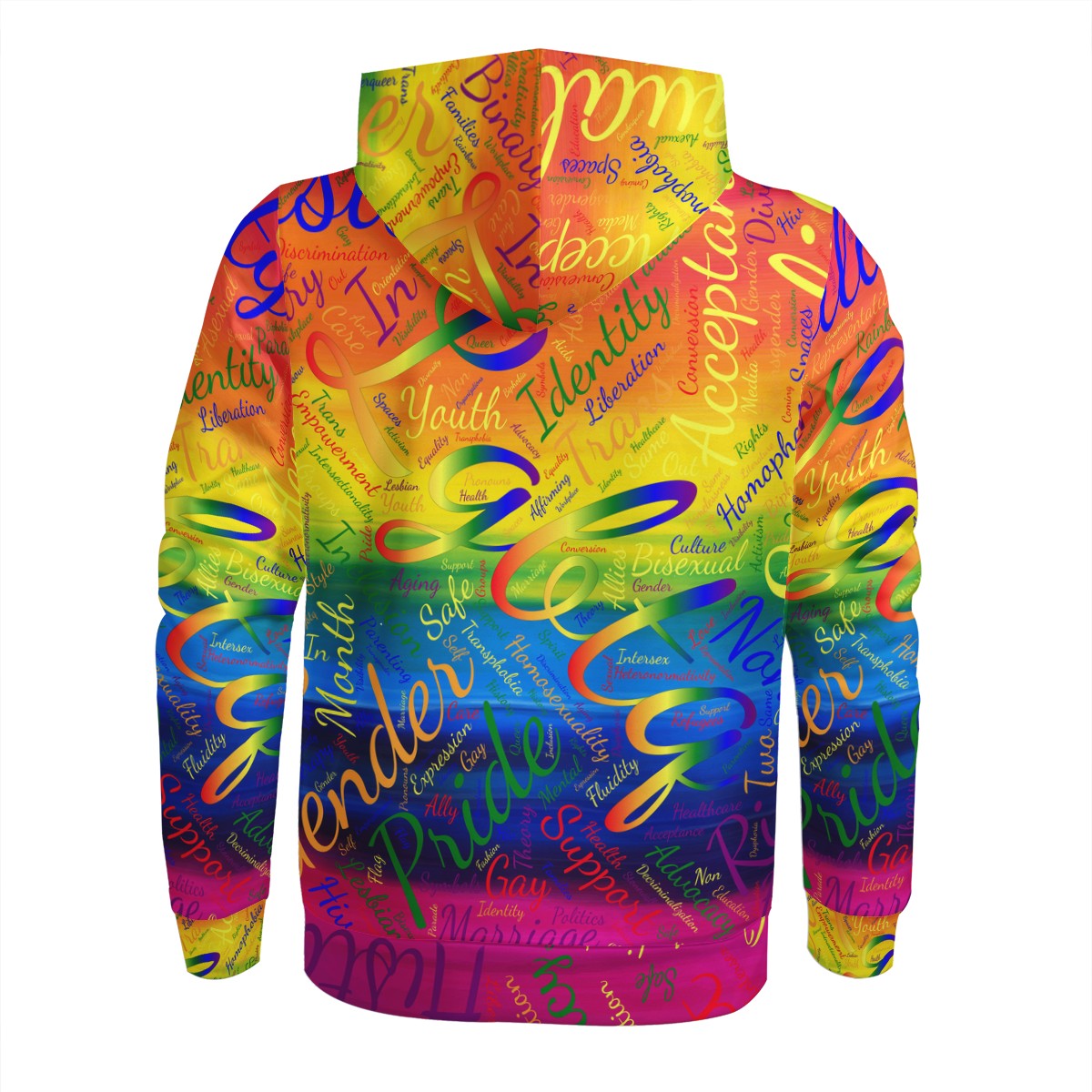 LGBTQ Word Cloud Men's All Over Print Hoodie