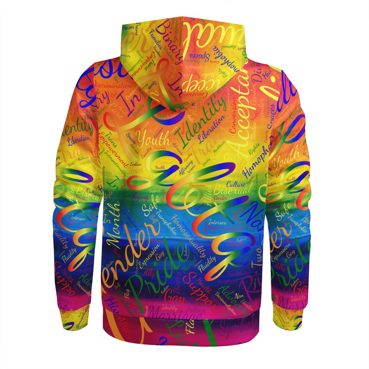 LGBTQ Word Cloud Women's All Over Print Hoodie