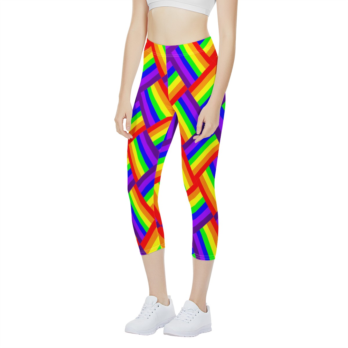 Rainbow Weave Women's Capris