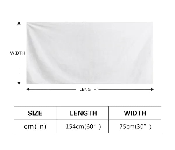 White Monstera Bath Towel