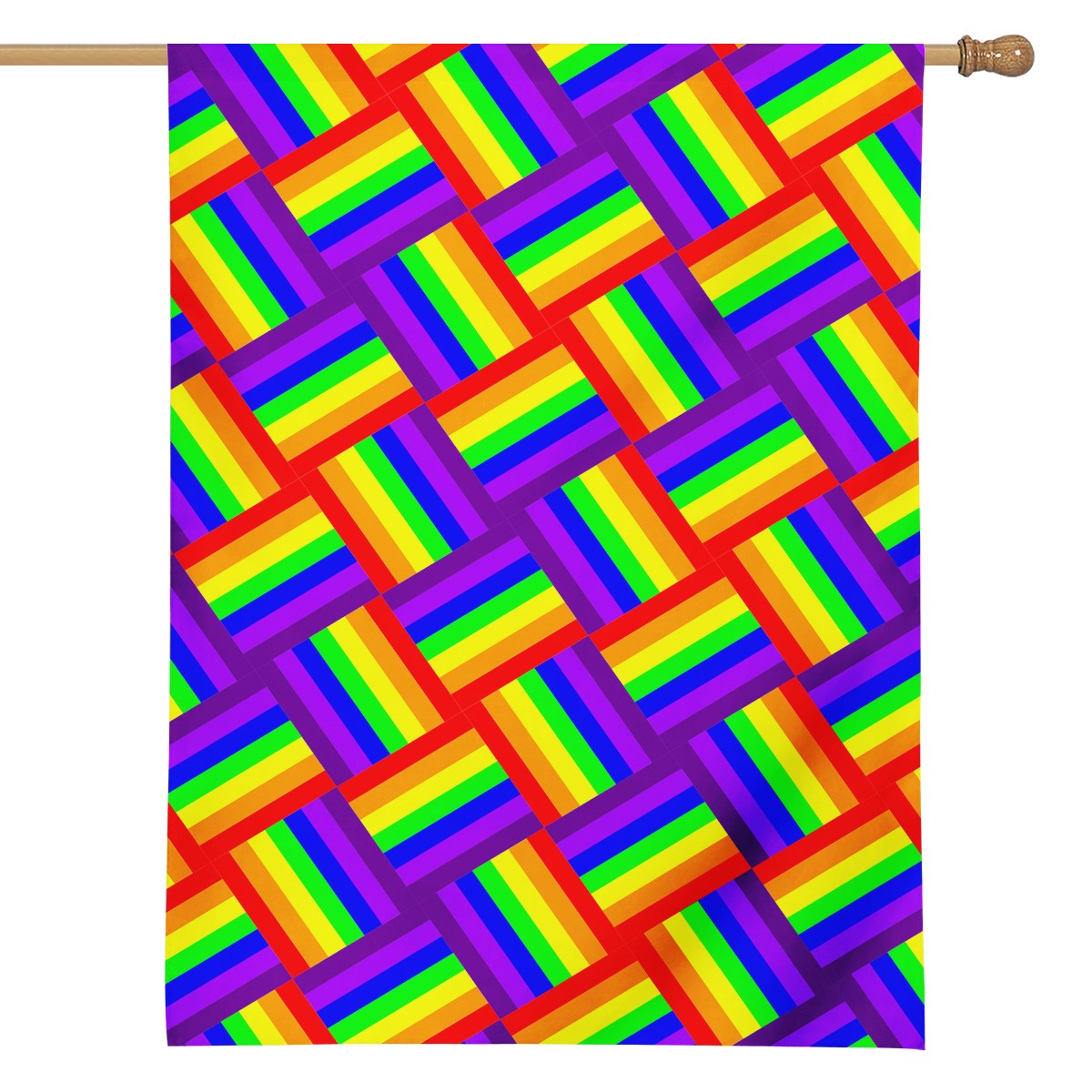 Rainbow Weave House Flags