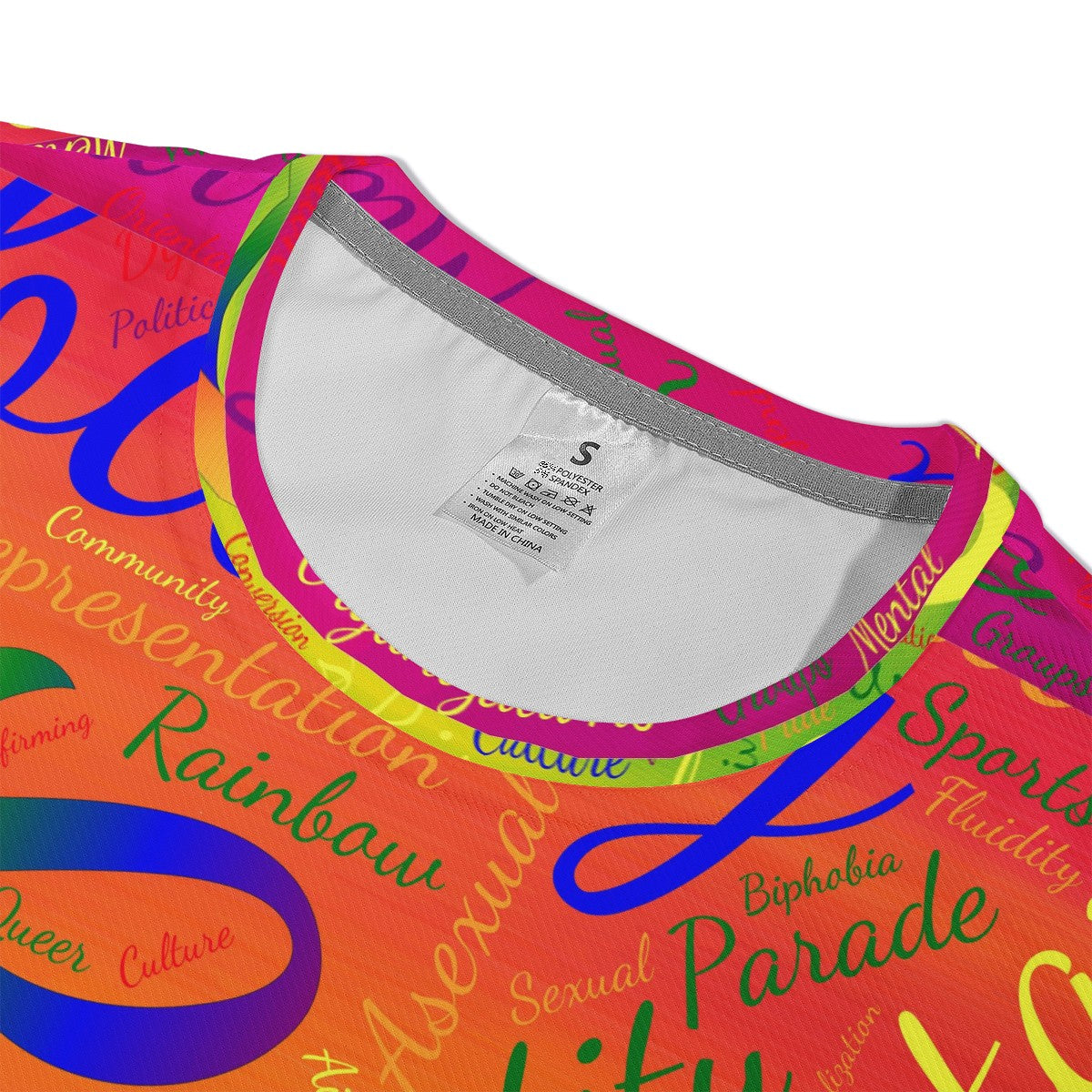 LGBTQ Word Cloud Men's All Over Print Basic Tee