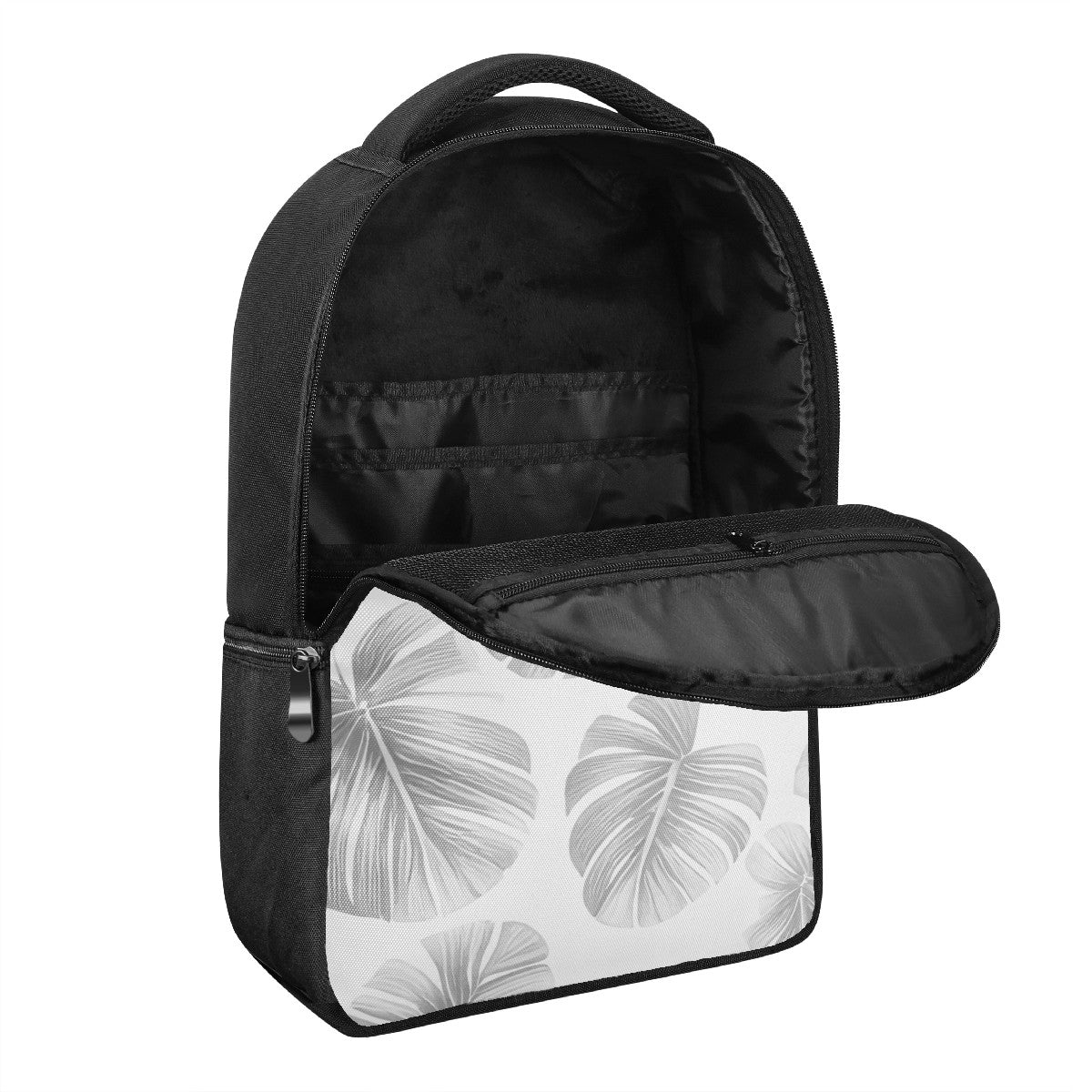 White Monstera Laptop Backpack