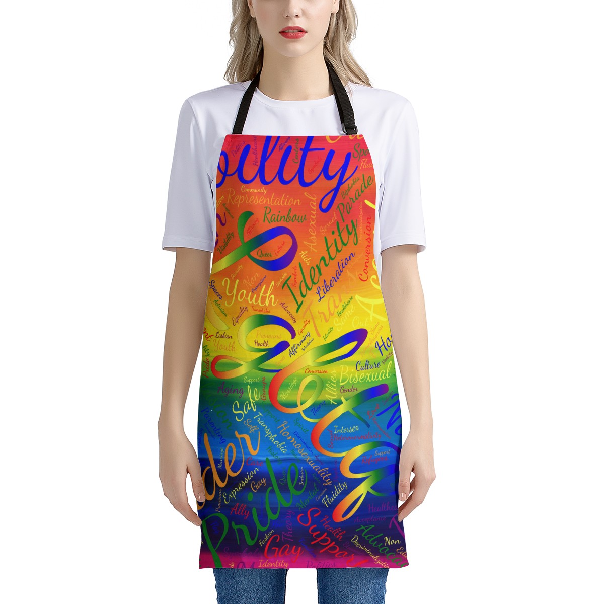 LGBTQ Word Cloud Apron