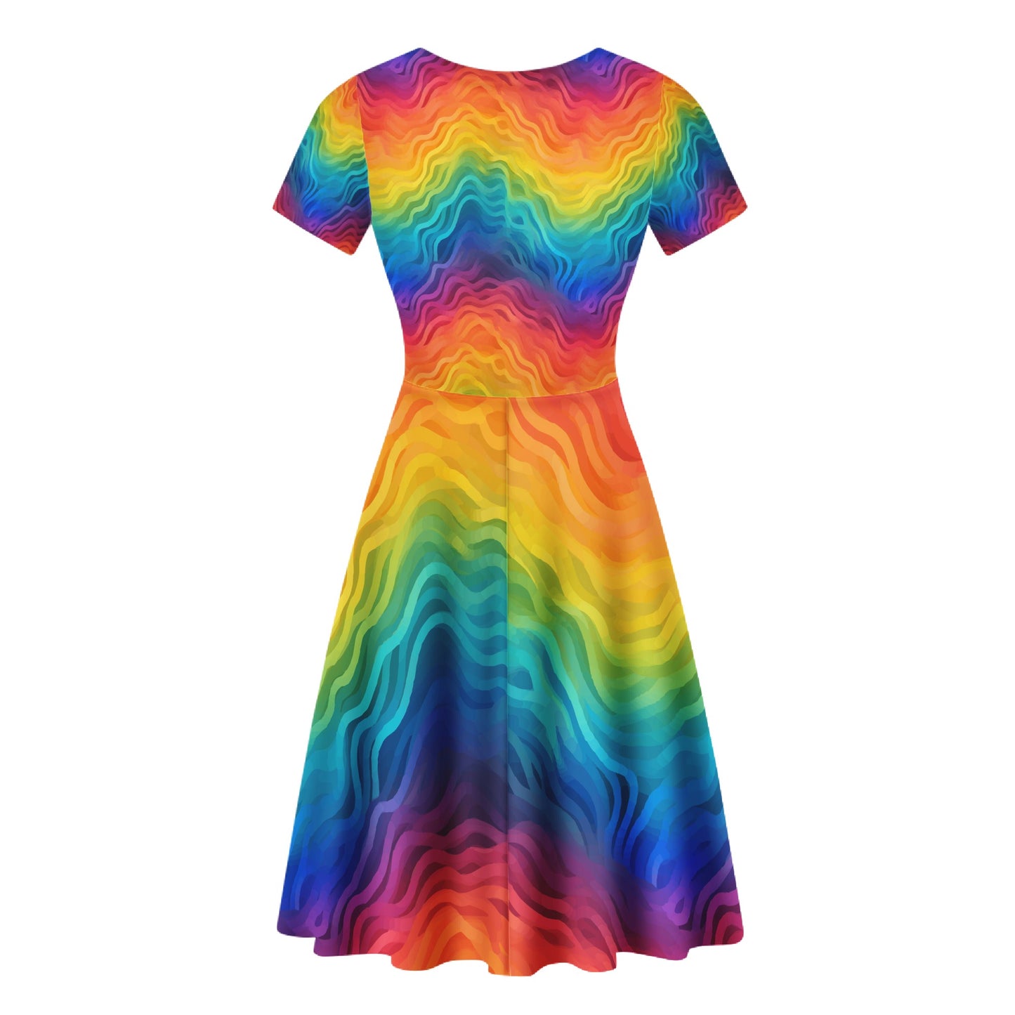 Rainbow Pride - LGBTQ Women Ruffle Bottom Dress
