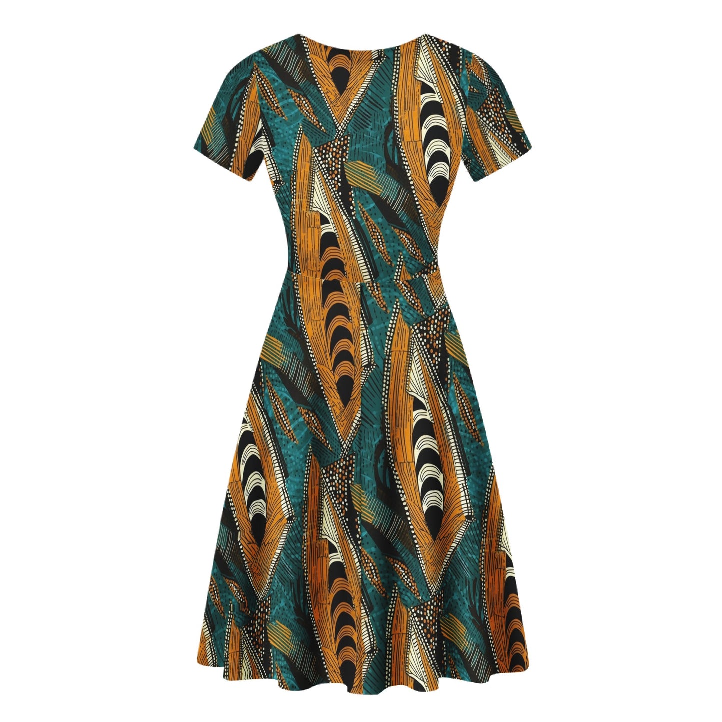 Luxtrini African Print: A Vibrant Blend of Tradition and Style Women Ruffle Bottom Dress