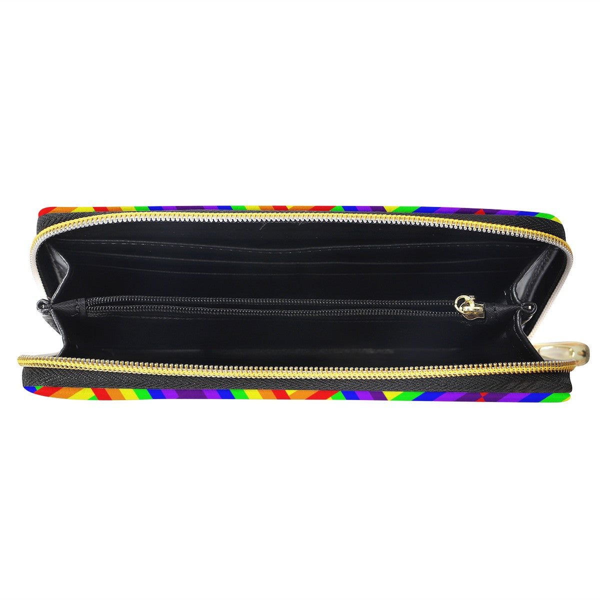 Rainbow Weave L Zipper Purse