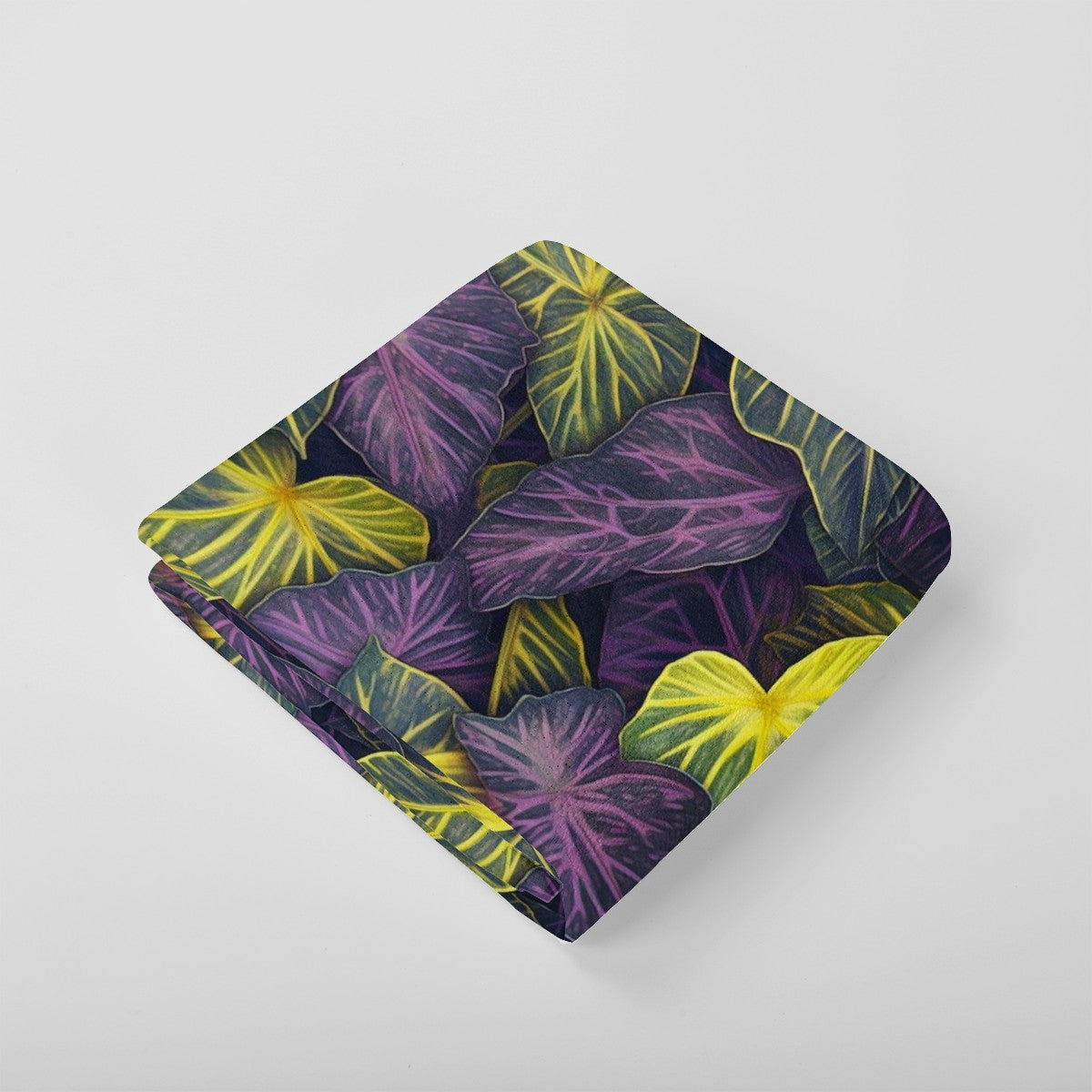 Luxtrini Iridescent Syngonium: Purple and Yellow Hand Towel