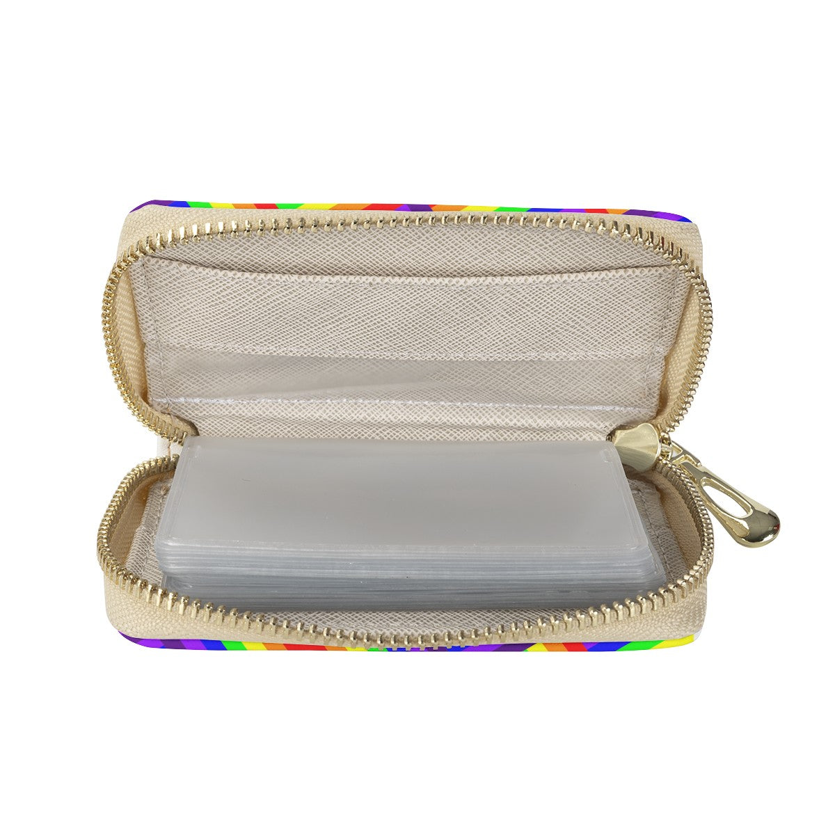 Rainbow Weave Zipper Card Holder