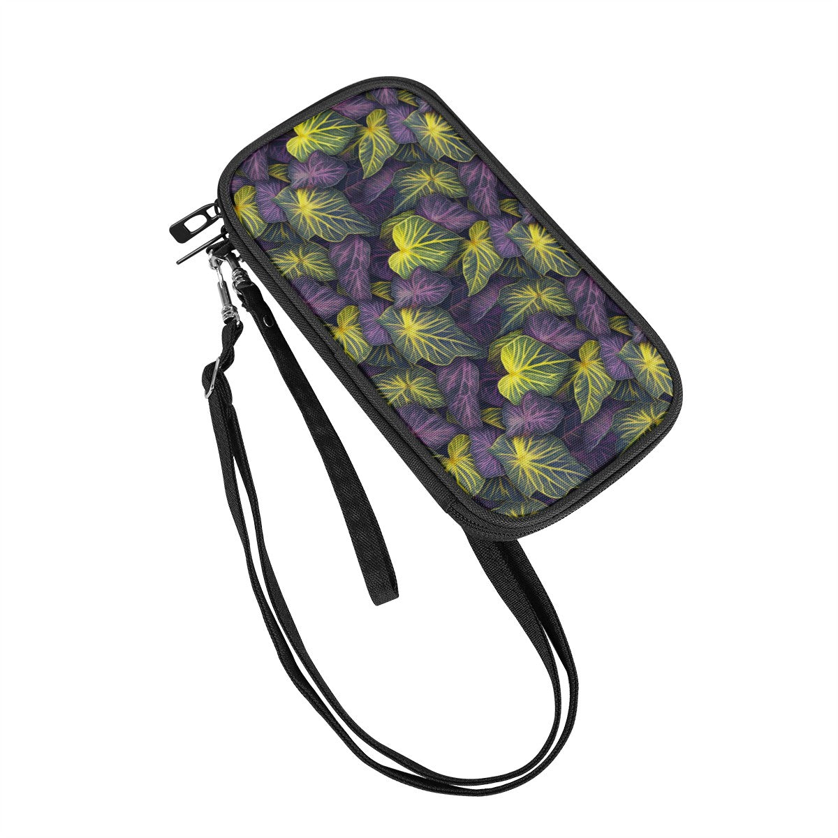 Luxtrini Iridescent Syngonium: Purple and Yellow Passport Wallet