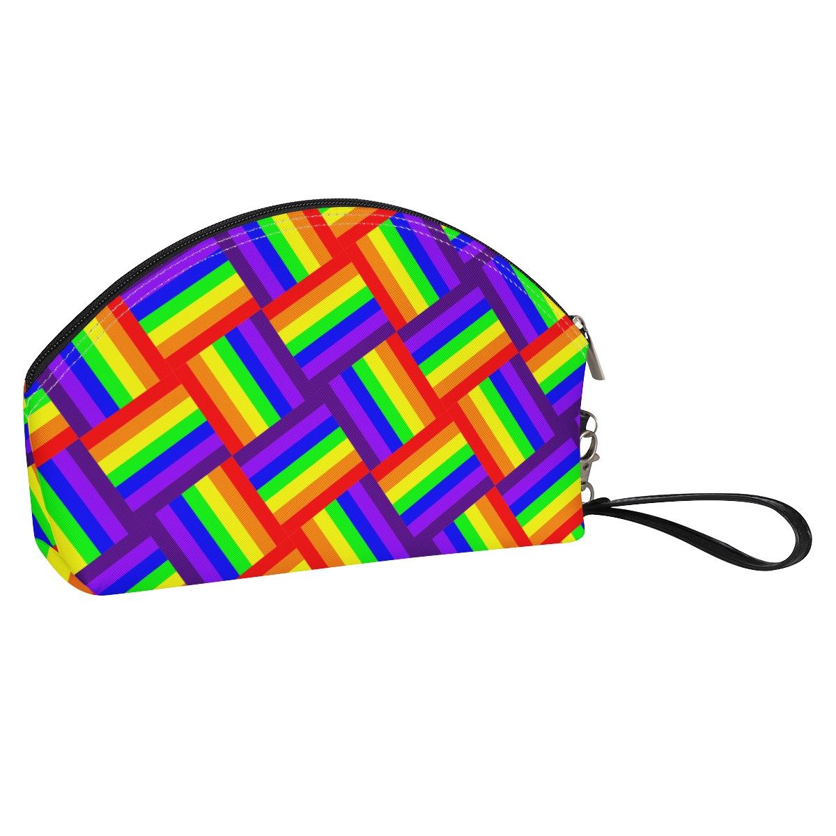 Rainbow Weave Curve Cosmetic Bags