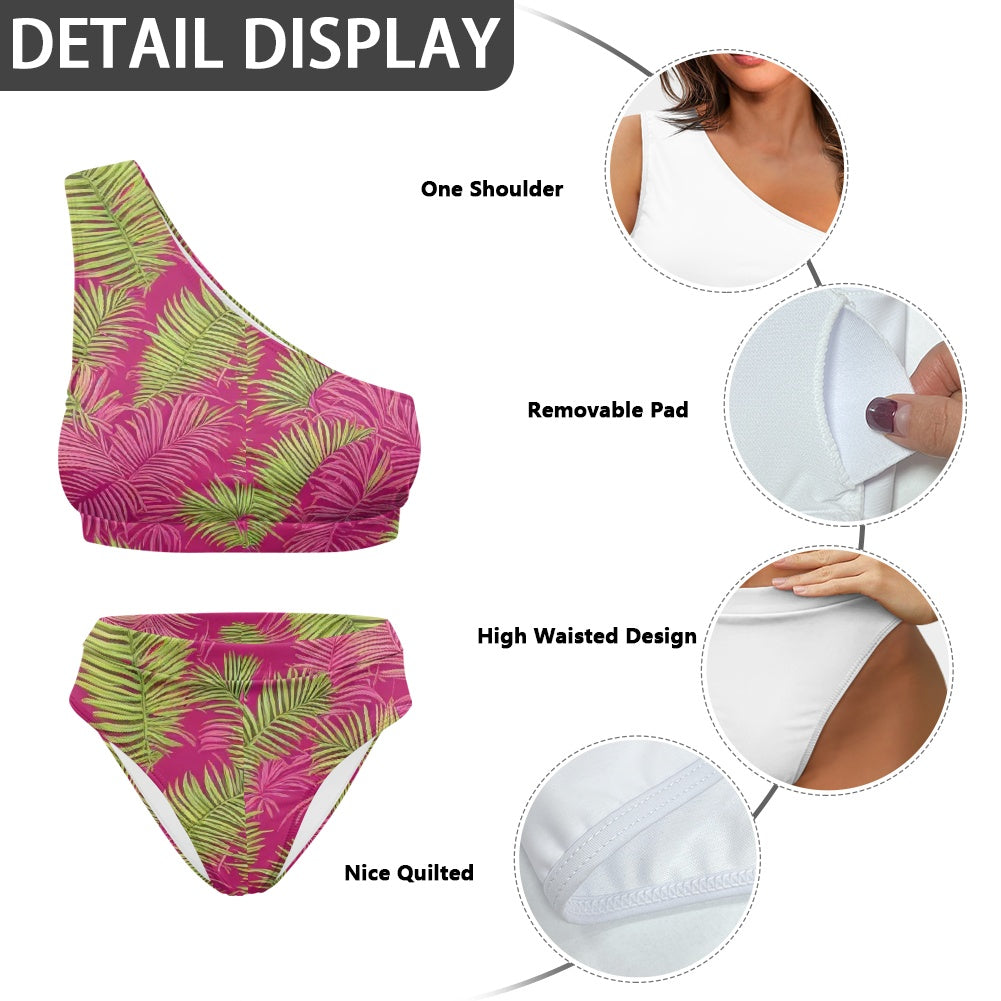 Women's one-shoulder swimwear