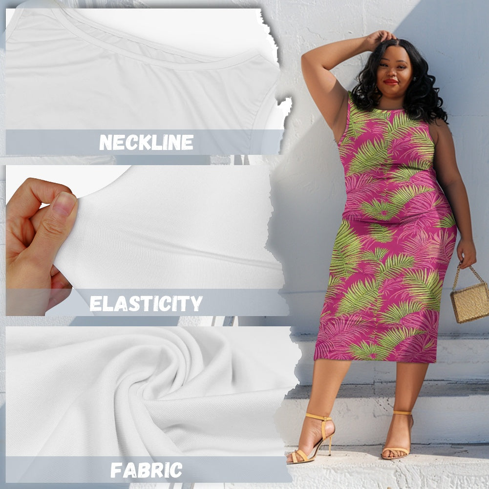 Women's sleeveless plus size dress