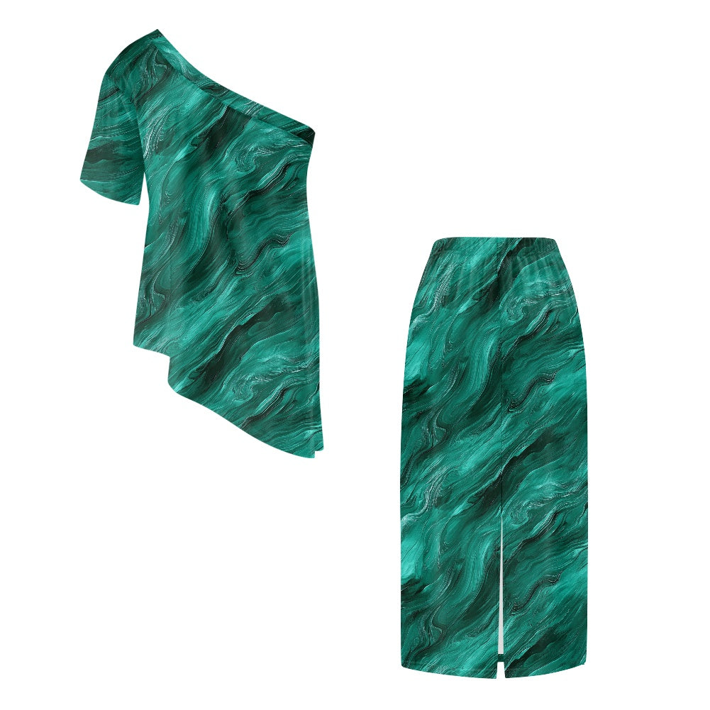 Elegant Off-Shoulder Two-Piece Dress for Women