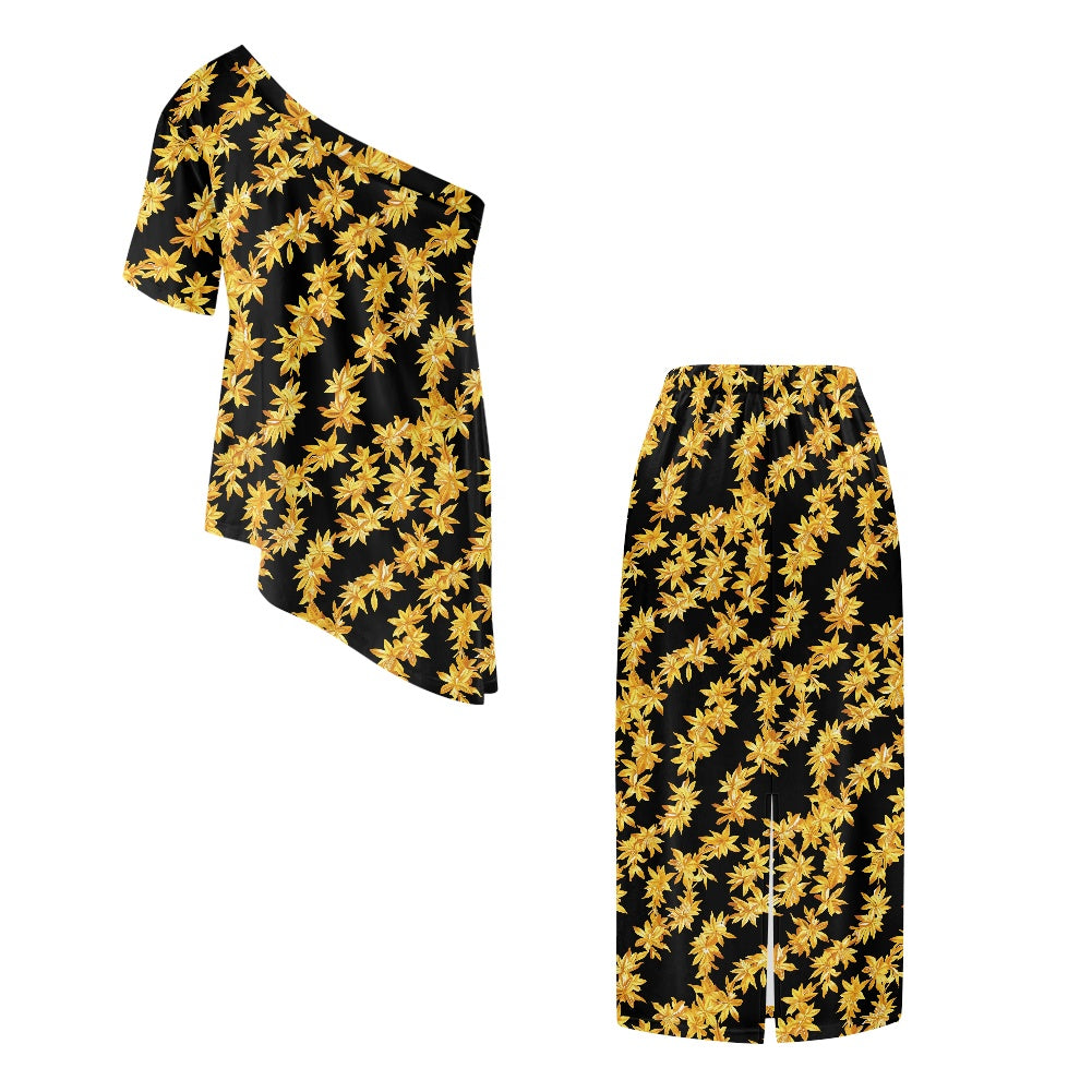 Elegant Off-Shoulder Two-Piece Dress for Women