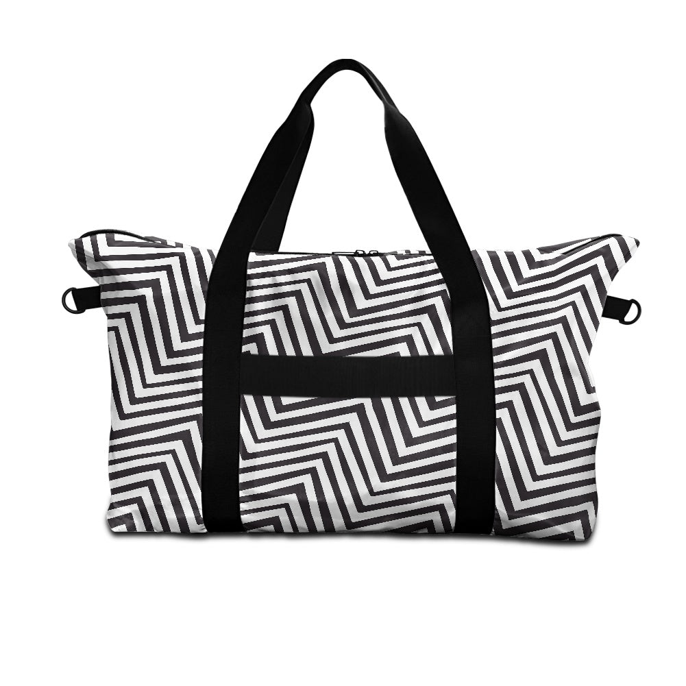 Black and White Zigzag Lightweight luggage