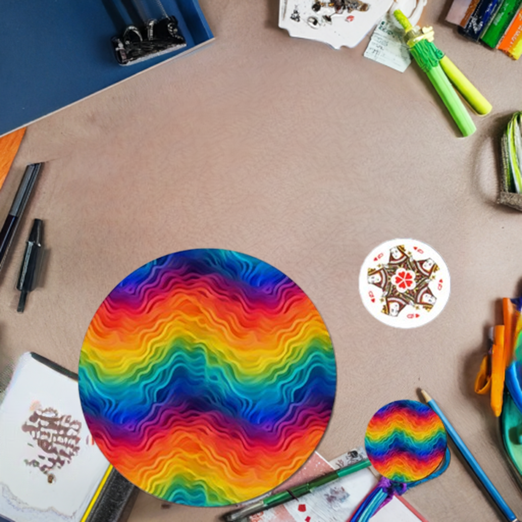 LGBTQ+ Rainbow Round Playing Cards: Custom Mini Poker Set for Pride Events & Gifts Playing Cards Single Design (Round)