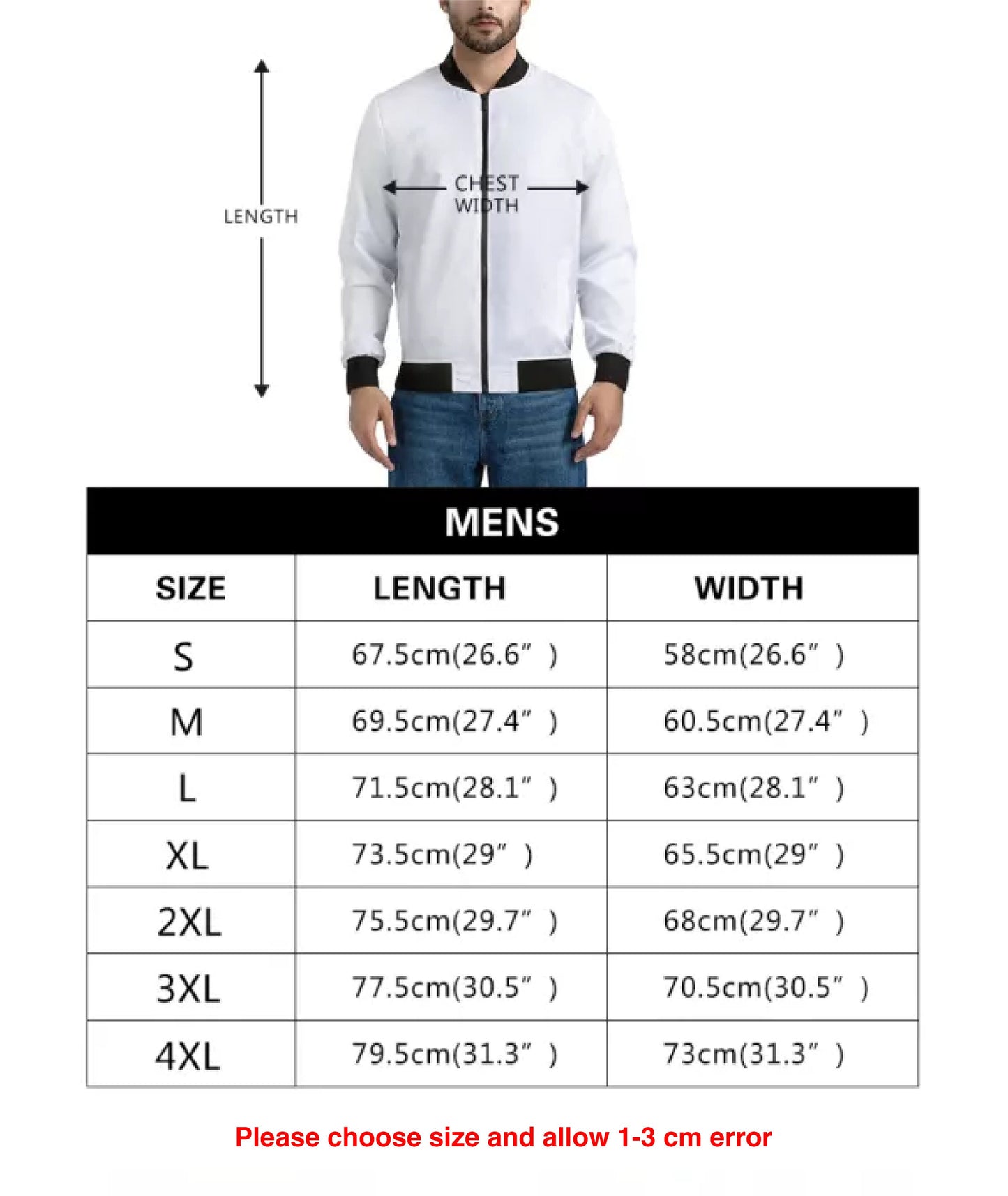 Men's Handmade Ethnic Mudcloth Bomber Jacket in Black and White