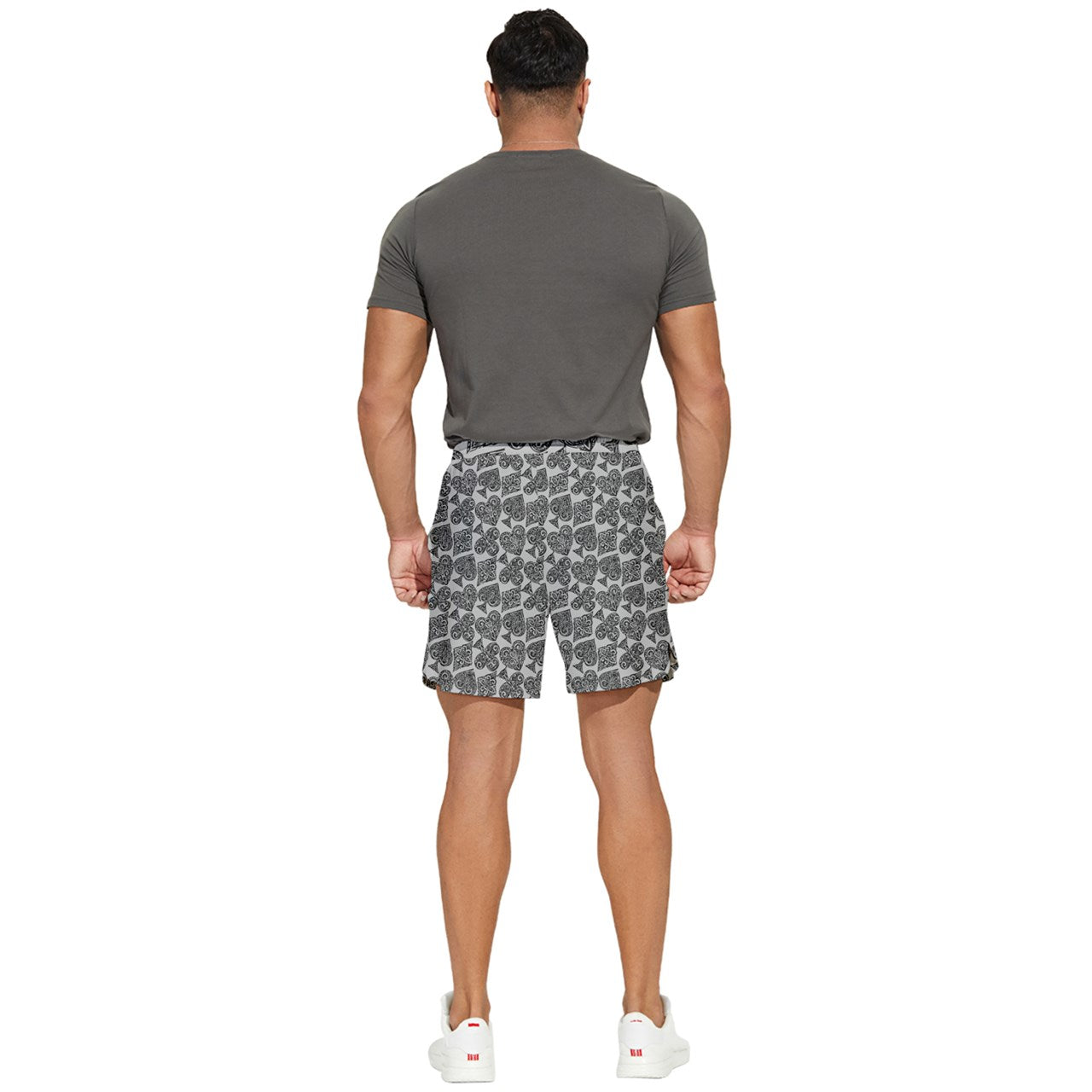 Playing Cards Gray | Men's Runner Shorts