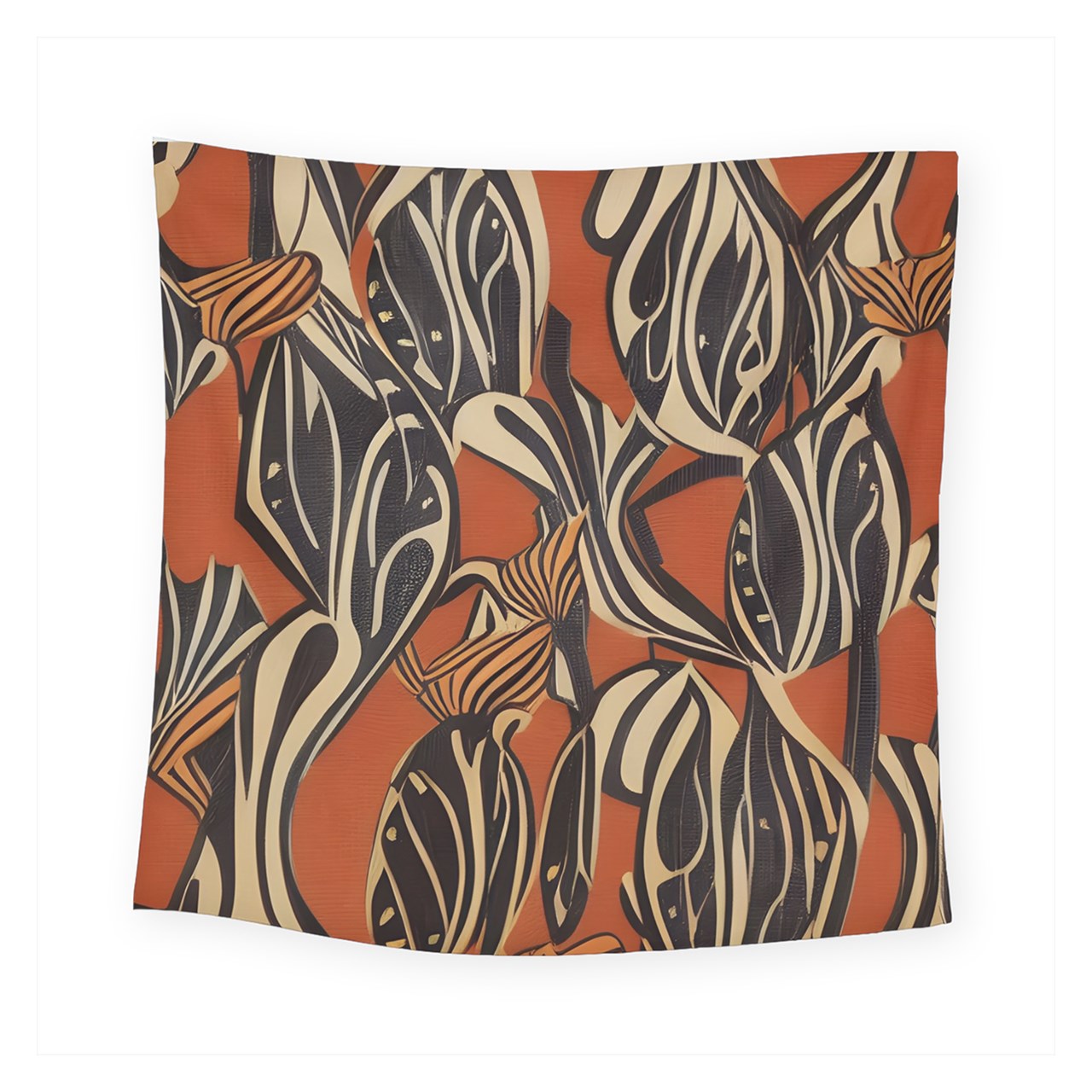 African - Ethnic Square Tapestry (Small) One Size