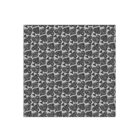 Playing Cards Gray Satin Bandana Scarf 22" x 22"