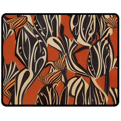 African - Ethnic One Side Fleece Blanket (Medium) One Size