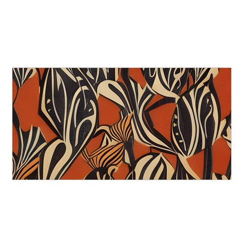 African - Ethnic Satin Shawl 45" x 80" One Size