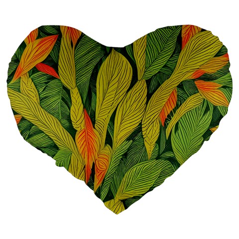 Indian Shot Large 19" Premium Flano Heart Shape Cushion