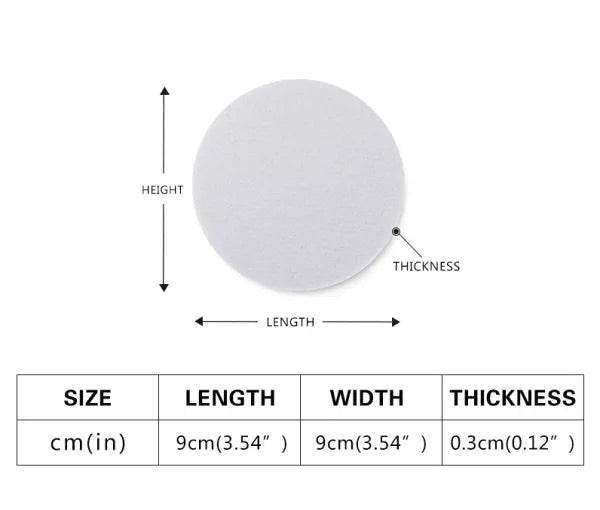 6 Pieces Cup Mats Set - Coasters - African - Ethnic - Mudcloth #16 - Black and White - Luxtrini, LLC