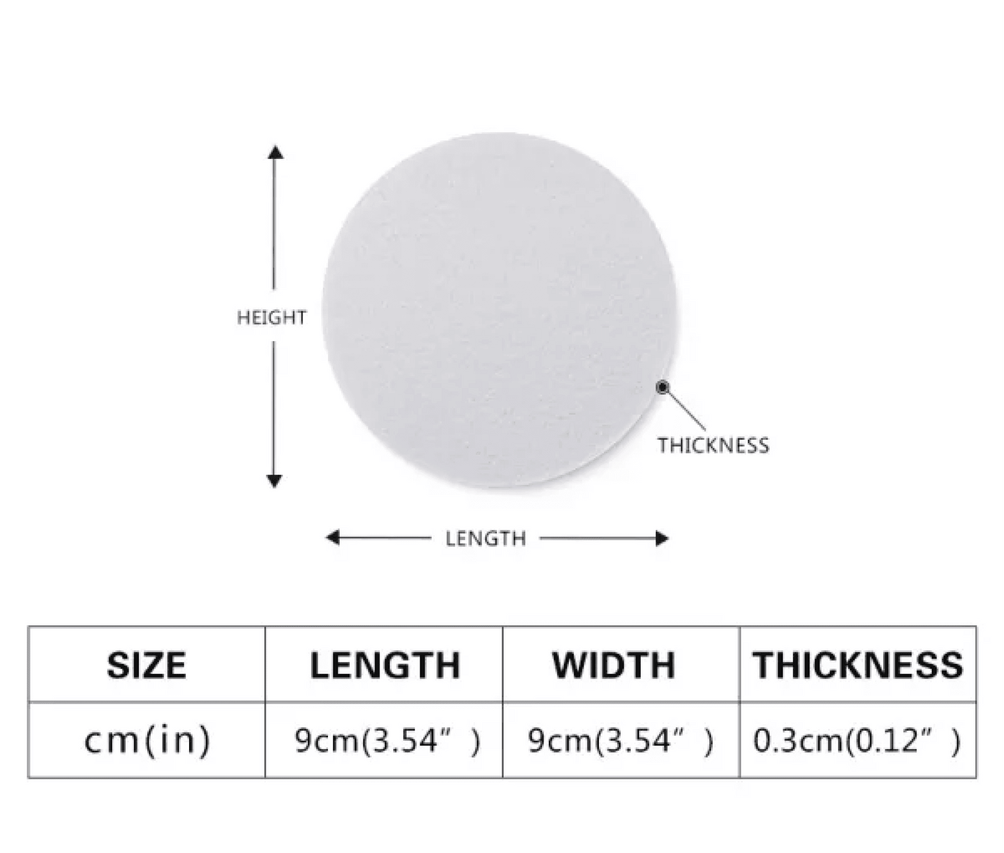 6 Pieces Cup Mats Set - Coasters - Snow Flakes - Red