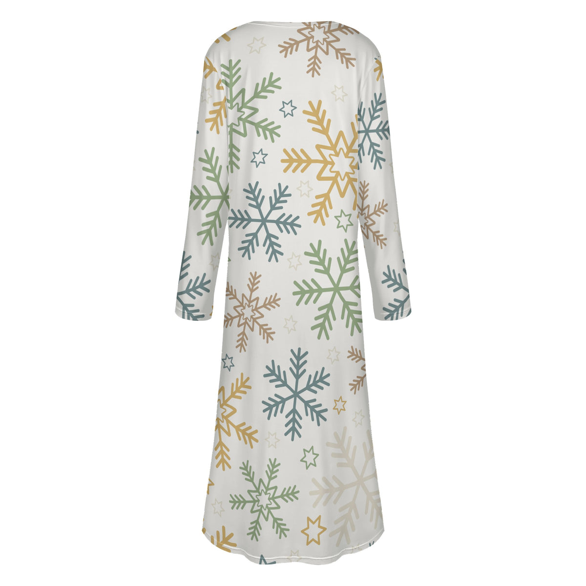 Snowflake Women's Casual Long Open Front Cardigan