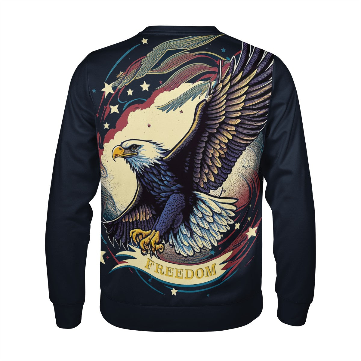 Freedom Flyer: Celebrating the Bald Eagle as a Symbol of Freedom and Strength in the USA Men's All Over Print Sweater