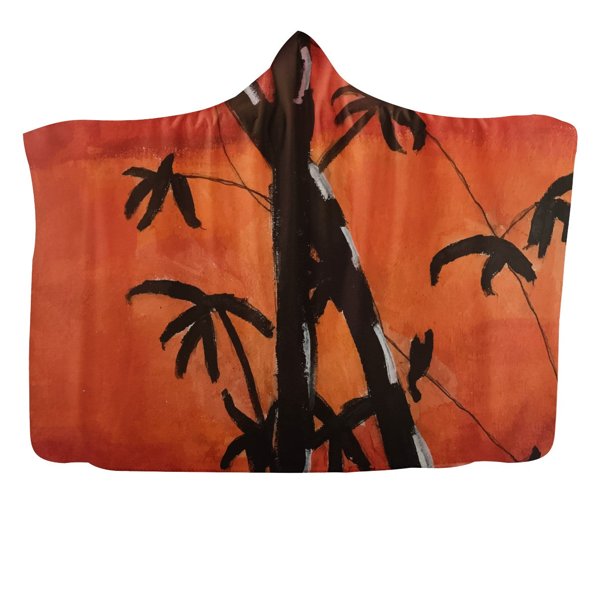 Bamboo at Sunset Hooded Blanket